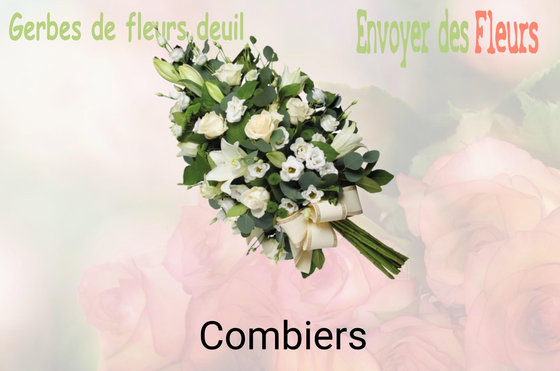 Gerbe de fleurs de deuil livrée à Combiers